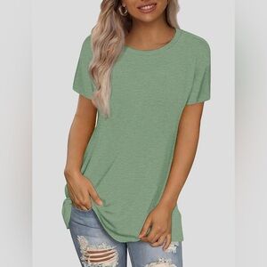 Sunbs Elegant Sage Green Women's Short Sleeve Tee